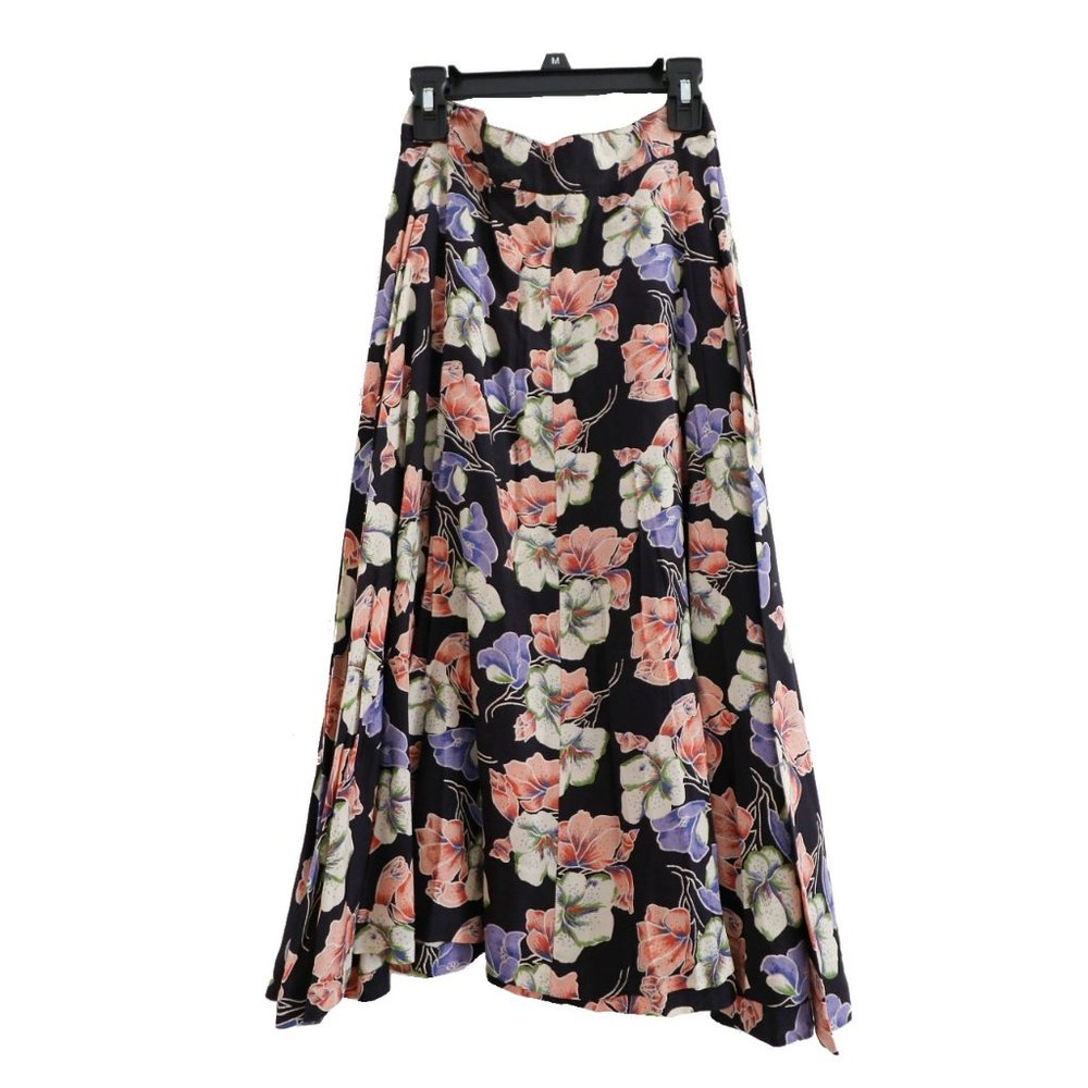 Vintage 80's Floral Skirt A-Line Women's Size S